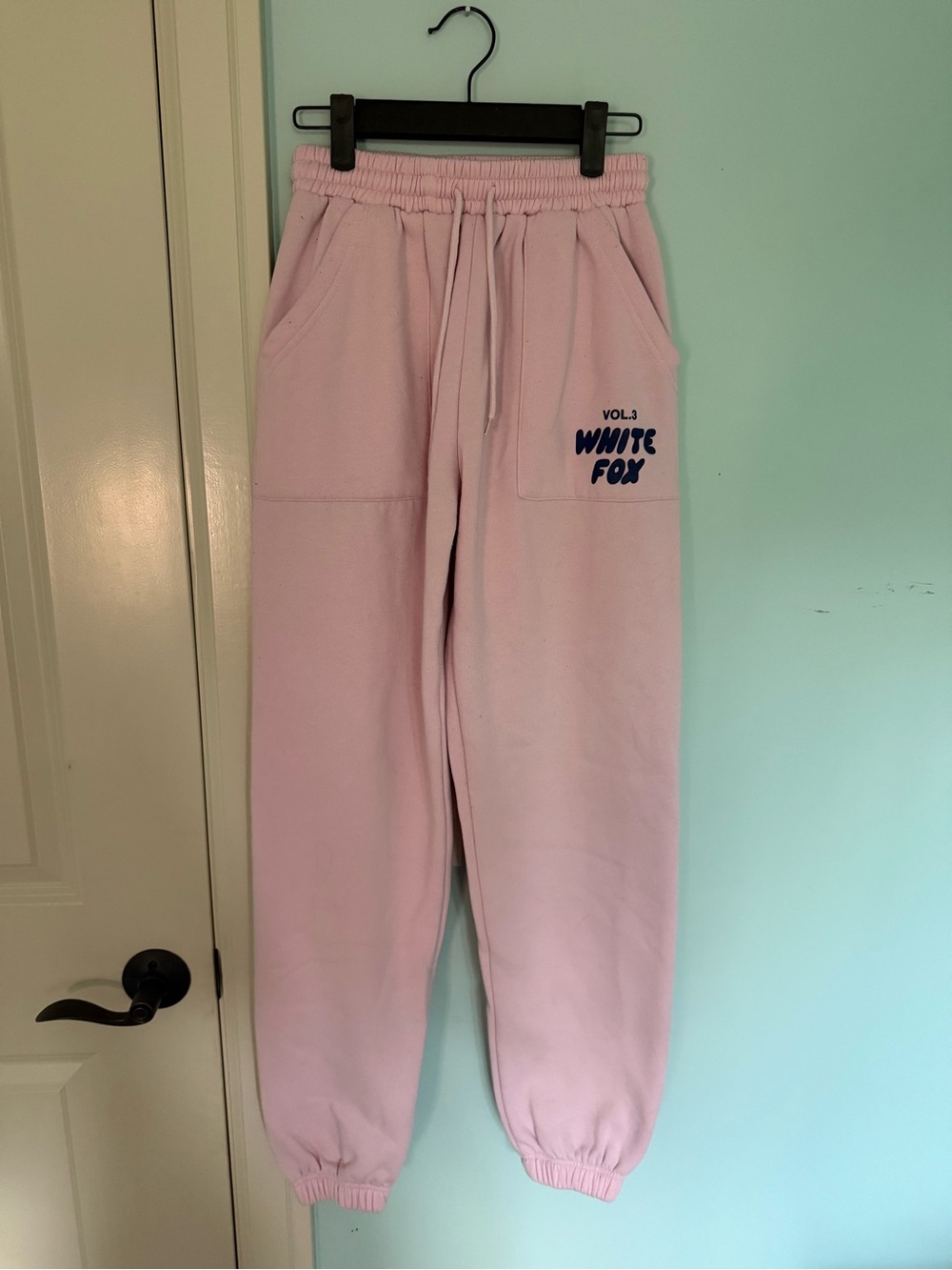 Pink White Fox Sweatpants